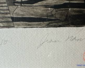 JEAN NANTAIS Signed Limited Edition Etching "Running Figure" 115/250