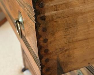 1870's EASTLAKE Spoon Carved Dresser with Cove-and-Pin Joint Drawers
