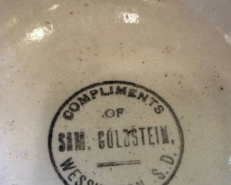 RED WING Spongeware Advertising Panel Bowl (WESSINGTON SD)