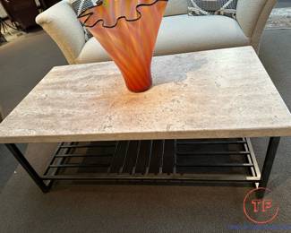 Rectangular Travertine Stone Coffee Table