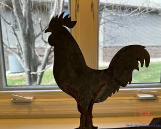 Antique Sheet Iron Rooster Weathervane