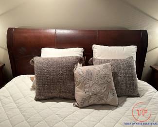 Contemporary Sleigh Style Headboard - King Size Bed