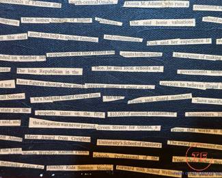 "Newspaper" Acrylic and Paper on Canvas by LUANN MATTHIES