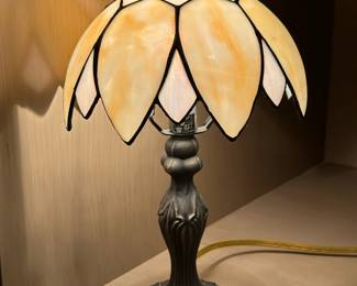 Vintage Slag Glass Lamp