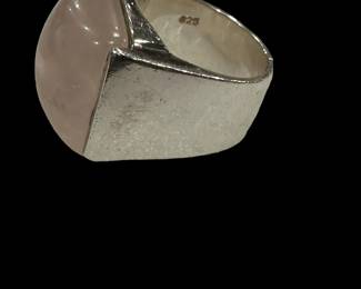 Large Sterling Silver with Quartz Ring