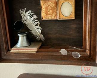 Family Heirloom Shadow Box Display with Tin Type