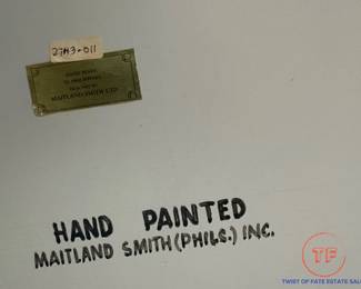 MAITLAND SMITH Hand Painted 3 Panel Room Screen