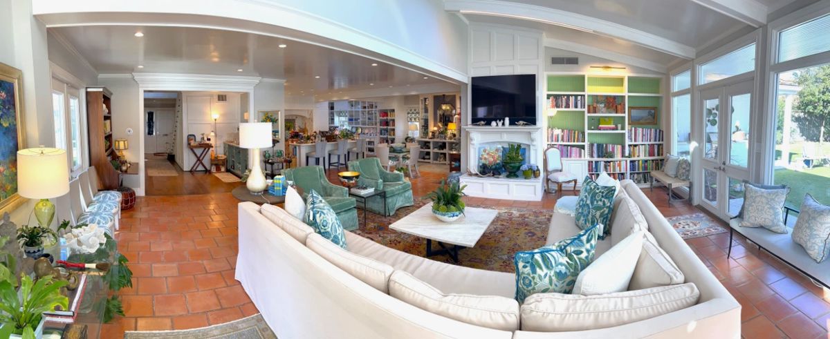 Baker Sectional Sofa, custom silk velvet chairs, custom pillows