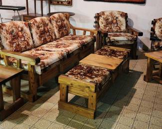 650.00 - 1970's Rustic Cottage Style SIX PIECE Parlor Set! 
Available for Pre-sale! $650.00