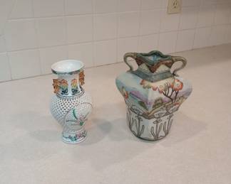 Chinese Lattice Porcelain Vase