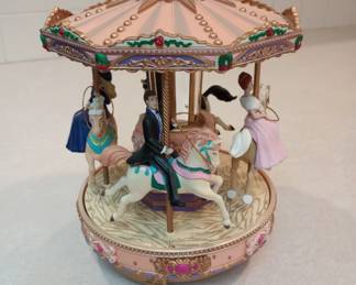 1998 Mr. Christmas Barbie Holiday Musical Carousel  