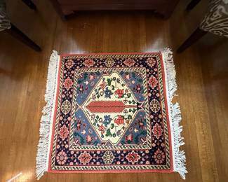 Hand Knotted Rug -@ 37" x 37"