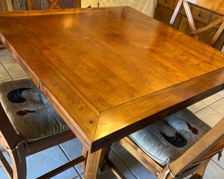 CUTE  WOOD TABLE AND FOUR CHAIRS