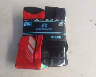 Russell Performance Boys Fast Dry Comfort Crew Socks 10 Pack