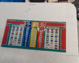 Slot Machine Payout Glass