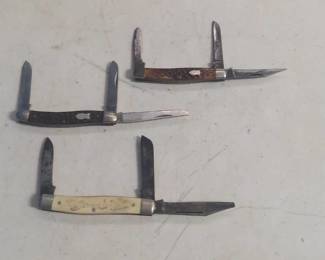 3 Schrade Pocket Knives
