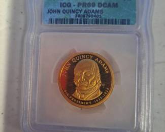 John Quincy Adams Dollar Coin - Proof PR69