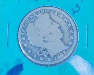 1908-O Barber Silver Half Dollar