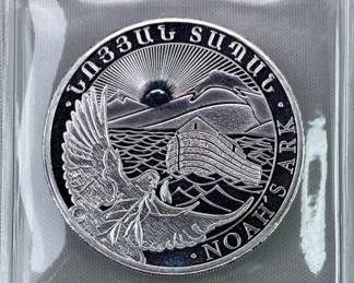 2021 Armenia 1oz Silver .999 Noah's Ark Round