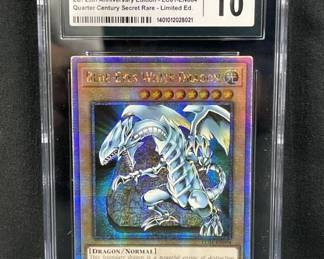 YuGiOh Blue-Eyes White Dragon Quarter Cent LE CGC