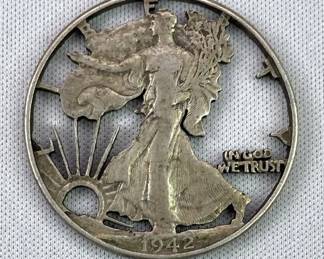1942 Walking Liberty Silver, Quality Die Cut Work