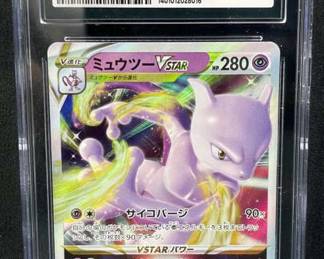 Pokemon Mewtwo VSTAR JP Go Full Art Holo CGC 9.5