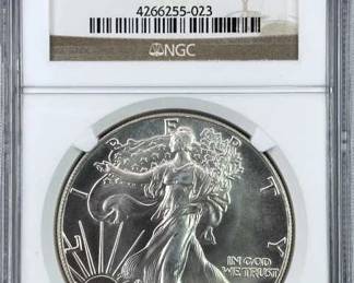 1987 NGC MS69 Silver Eagle 1oz .999