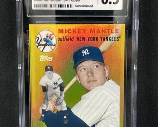 2008 Topps Chrome Mickey Mantle Gold Refractor CGC