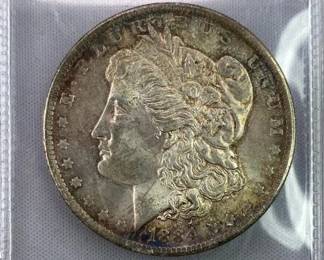 1884-O Morgan Silver Dollar, UNC w/ Tone