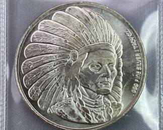 1oz 999 Silver Indian Chief Round