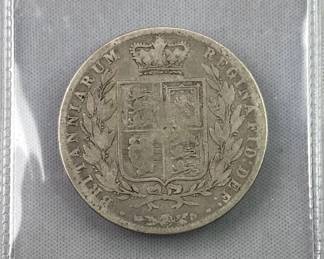 1878 Great Britian Silver Half Crown, AG