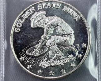 1oz 999 Silver Prospector Round