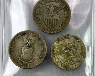 1918-1944 WWI & II Era Silver Philippines/USA