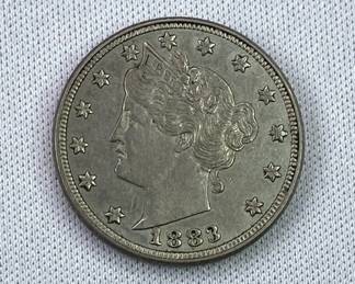1883 Liberty Nickel No 'Cents' , AU- Details