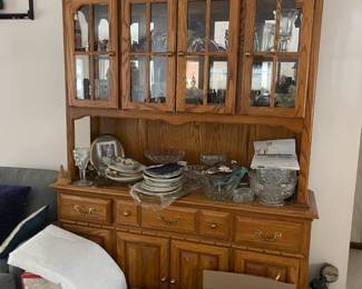 . . . oak china hutch