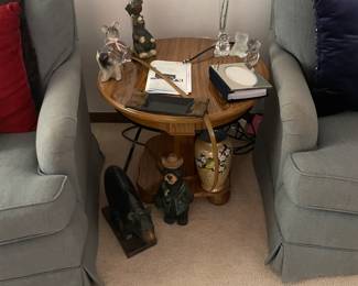 . . . end table and animal collection