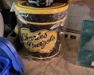 . . . vintage pretzel tin