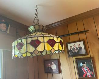 . . . lead-glass hanging lamp