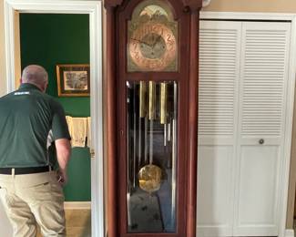  . . . the nicest grandfather clock I've witnessed -- this one makes a statement