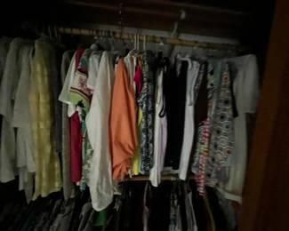 Lots of men's and women's clothing 