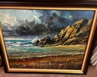 vintage 1980 original oil painting 