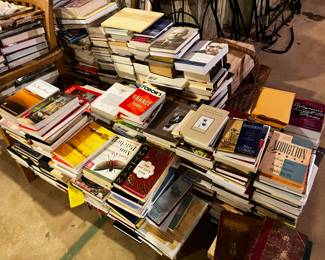 just a sample of the books. All type. Fiction, Religious, Travel, Cooking, Art, History. 