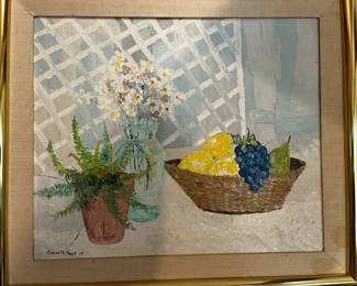 Original signed art with gallery information on back. 