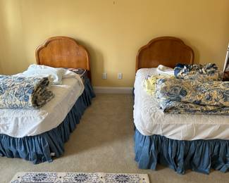 	#80	Twin bed with vintage headboard Serta mattress and bedding	 $40.00 				
	#81	Twin bed with vintage headboard, Serta mattress and bedding	 $40.00 				