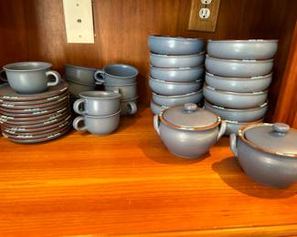 *	#57	Dansk "Mesa"  Sky Blue service for 12 dinnerware set of 101 pieces	 $275.00 				