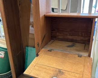 	#90	Antique side by side-glass inside cabinet 39x12x62	 $80.00 				