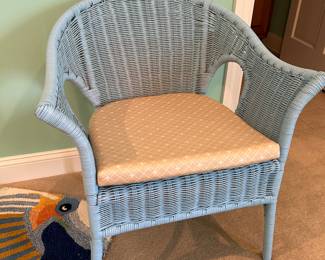 	#85	Blue wicker chair	 $20.00 				