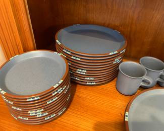 *	#57	Dansk "Mesa"  Sky Blue service for 12 dinnerware set of 101 pieces	 $275.00 				