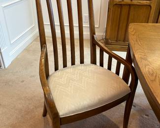 	#1	Dining table with 6 chairs and pads 60-100x42x29	 $375.00 				