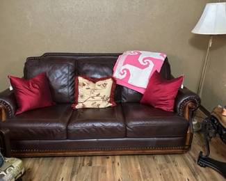 Brown Leather Sofa